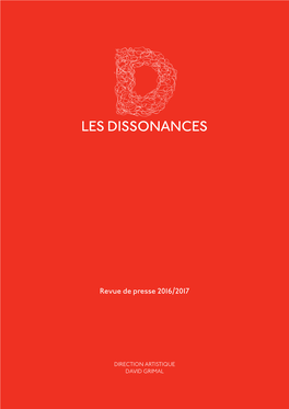 Revue De Presse 2016/2017