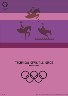 Tokyo2020 Technical Officials' Guide, Equestrian