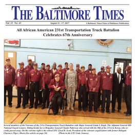 African American 231St Transportation Truck Battalion Celebrates 67Th Anniversary