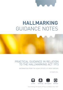 Hallmarking Guidance Notes