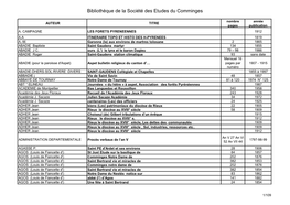 Liste Des Ouvrages De La Bibliothèque De La