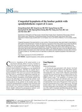 Congenital Hypoplasia of the Lumbar Pedicle with Spondylolisthesis: Report of 2 Cases