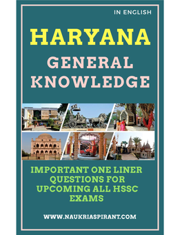 Haryana-Gk-In-English-By-Naukri
