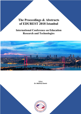The Proceedings & Abstracts of EDUREST 2018 Istanbul
