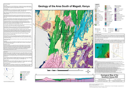 Geology of the Area South of Magadi, Kenya