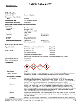 Safety Data Sheet