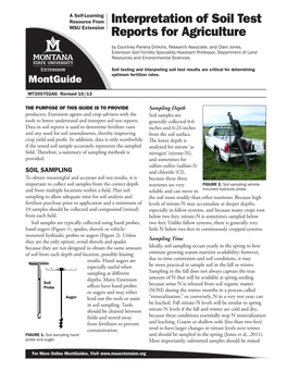 Interpretation of Soil Test Reports for Agriculture