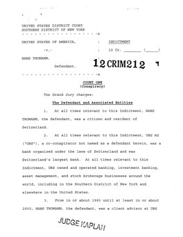 U.S. V. Hans Thomann Indictment (PDF)