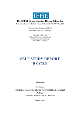 Self Study Report Ii Cycle