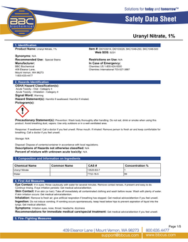 Uranyl Nitrate, 1%