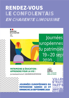 Programme JEP 2020 Charente Limousine