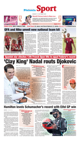 Nadal Routs Djokovic