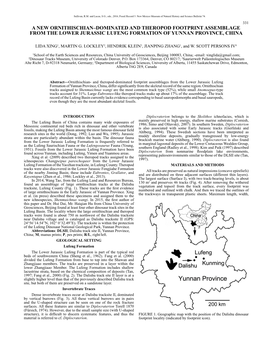 A New Ornithischian–Dominated and Theropod Footprint Assemblage from the Lower Jurassic Lufeng Formation of Yunnan Province, China