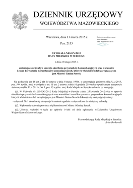 Uchwała Nr 41/V/2015 Z Dnia 23 Lutego 2015 R
