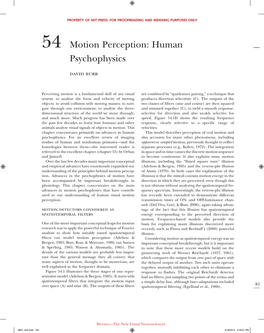 54 Motion Perception: Human Psychophysics
