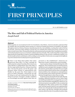 First Principles Foundational Concepts to Guide Politics and Policy