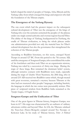 11 the Emergence of the Yarlung Dynasty Songtsen Gampo and The