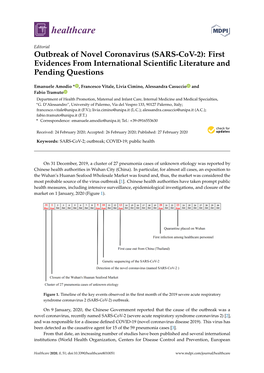 Outbreak of Novel Coronavirus (SARS-Cov-2)