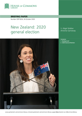 New Zealand: 2020 General Election