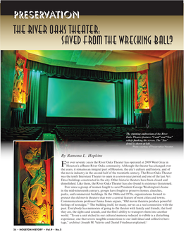 The River Oaks Theater: Saved from the Wrecking Ball?