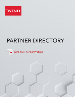 Partner Directory Wind River Partner Program