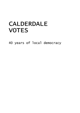 Calderdale Votes