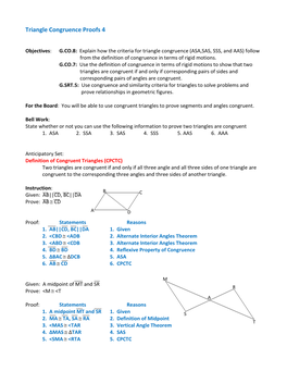 Triangle Congruence Proofs 4
