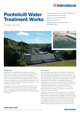 Pontsticill Water Treatment Works