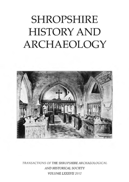 Transactions of the Shropshire Archaeological and Historical Society