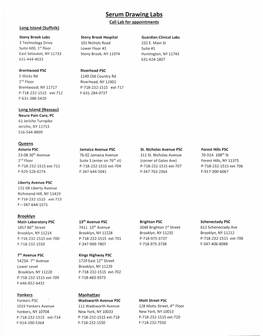 Serum Drawing Labs Call Lab for Appointments Long Island (Suffolk)