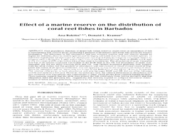 Effect of a Marine Reserve on the Distribution of Coral Reef Fishes in Barbados