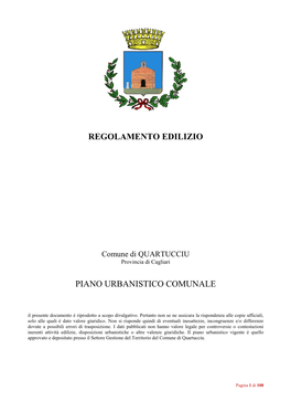 Regolamento Edilizio Comunale