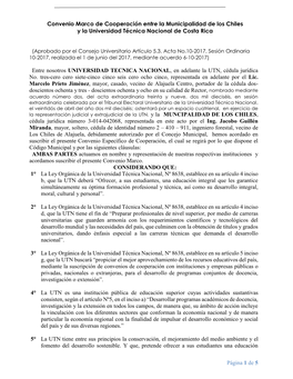 Convenio Marco Entre Cooperación Municipalidad De Los Chiles-UTN.Pdf