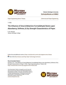 The Influence of Urea & Melamine Formaldehyde Resins Upon