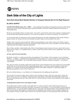 Dark Side of the City of Lights Page 1 of 4