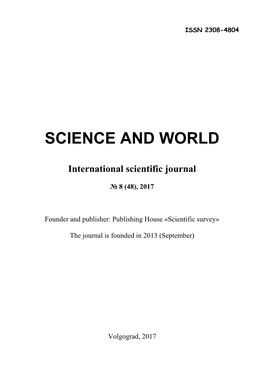 Science and World