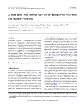 A Multi-Level Tonal Interval Space for Modelling Pitch Relatedness and Musical Consonance