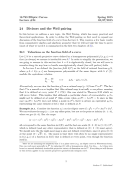 24 Divisors and the Weil Pairing