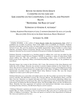 Statement of Kyndra Rotunda