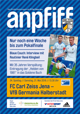 FC Carl Zeiss Jena – Vfb Germania Halberstadt