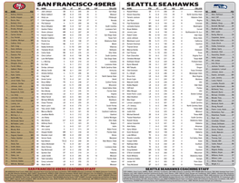 Seattle Seahawks San Francisco 49Ers