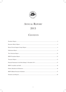 Contents ANNUAL REPORT