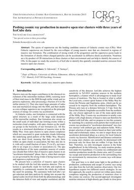 Probing Cosmic Ray Production in Massive Open Star Clusters with Three Years of Icecube Data