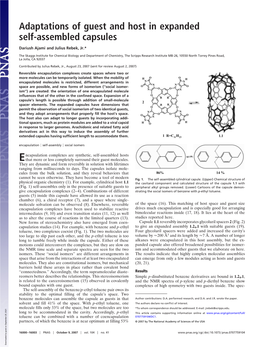 Adaptations of Guest and Host in Expanded Self-Assembled Capsules