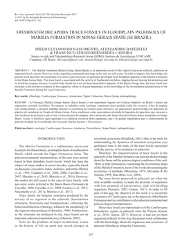 Freshwater Decapoda Trace Fossils in Floodplain Paleosols of Marilia Formation in Minas Gerais State (Se Brazil)