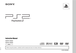 Instruction Manual SCPH-75002 SCPH-75003