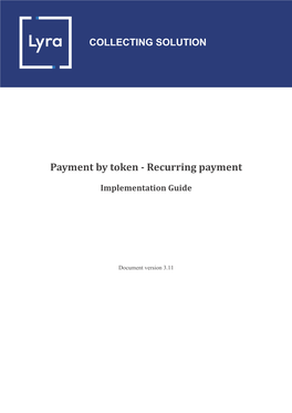 Payment by Token - Recurring Payment