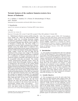 Tectonic Features of the Southern Sumatra-Western Java Forearc of Indonesia