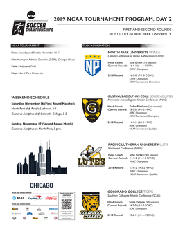 2019 Ncaa Tournament Program, Day 2