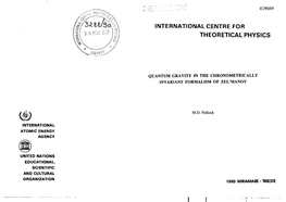 International Centre for Theoretical Physics